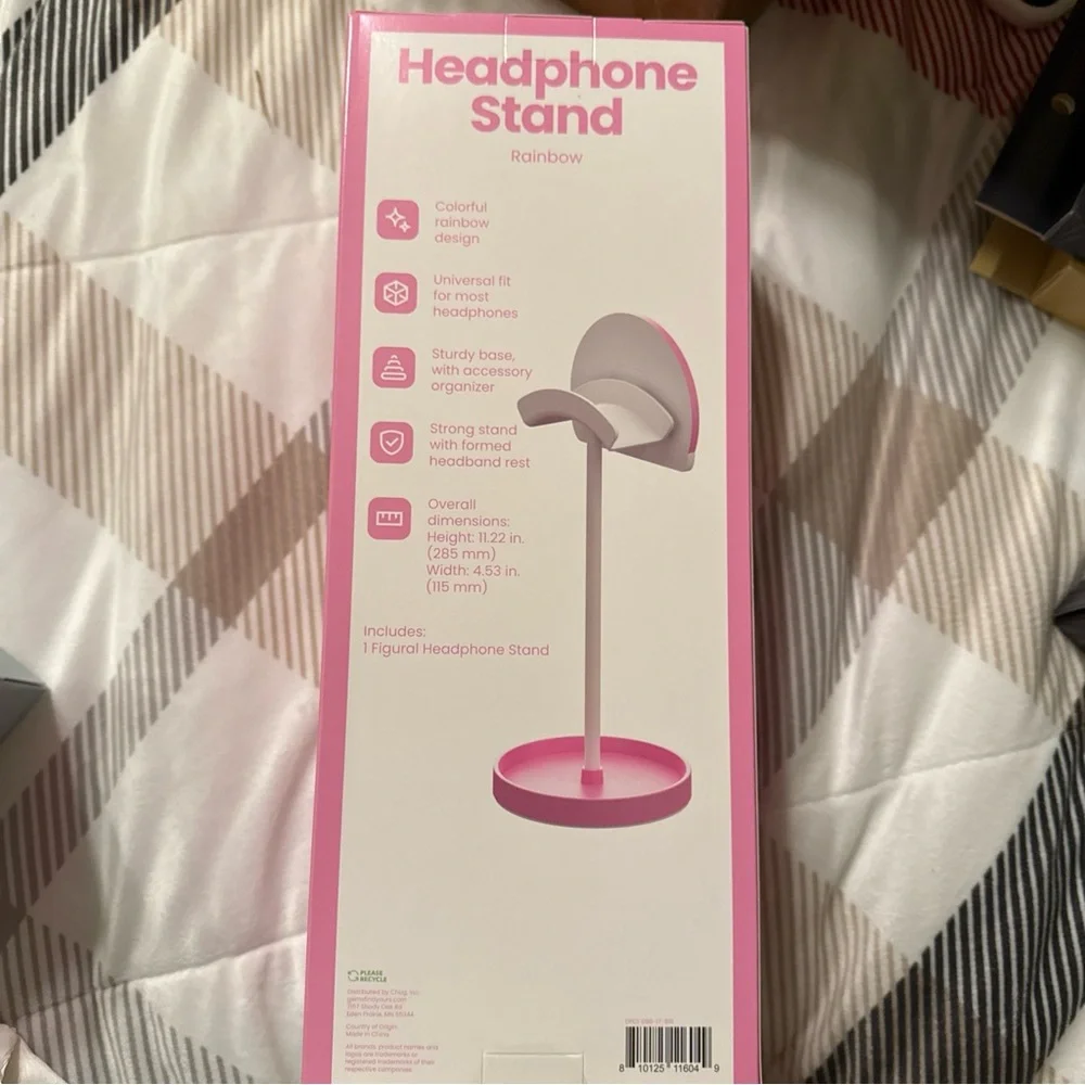 Rainbow Headphone Stand - Pink and Multicolor